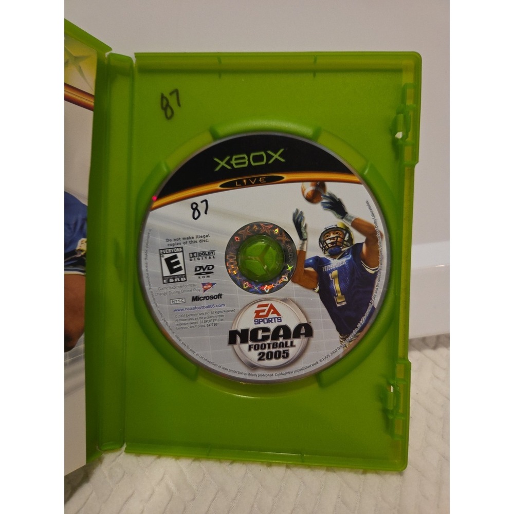 XBOX NCAA Football 2005 w Original Case & Instruct Manual Tested working - Picture 6 of 8